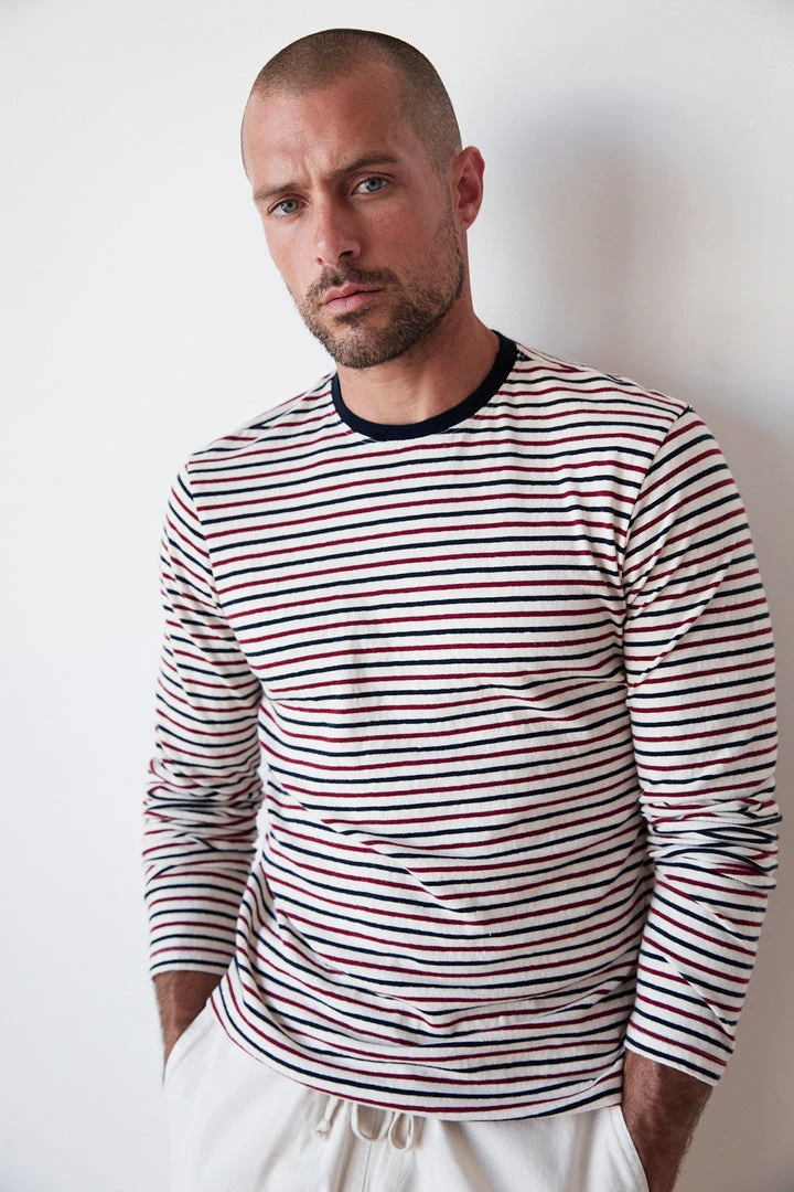 Velvet By Graham & Spencer Mens DESMOND STRIPED TEE 3 Velvet By Graham & Spencer Mens DESMOND STRIPED TEE