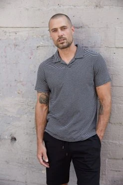 Velvet By Graham & Spencer Mens EVERETT STRIPED POLO