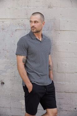 Velvet By Graham & Spencer Mens EVERETT STRIPED POLO