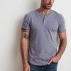 Velvet By Graham & Spencer HESTON SUEDED JERSEY HENLEY Mens 2 Velvet By Graham & Spencer HESTON SUEDED JERSEY HENLEY Mens