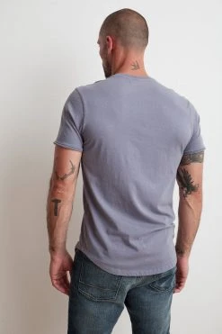 Velvet By Graham & Spencer HESTON SUEDED JERSEY HENLEY Mens 11 Velvet By Graham & Spencer HESTON SUEDED JERSEY HENLEY Mens