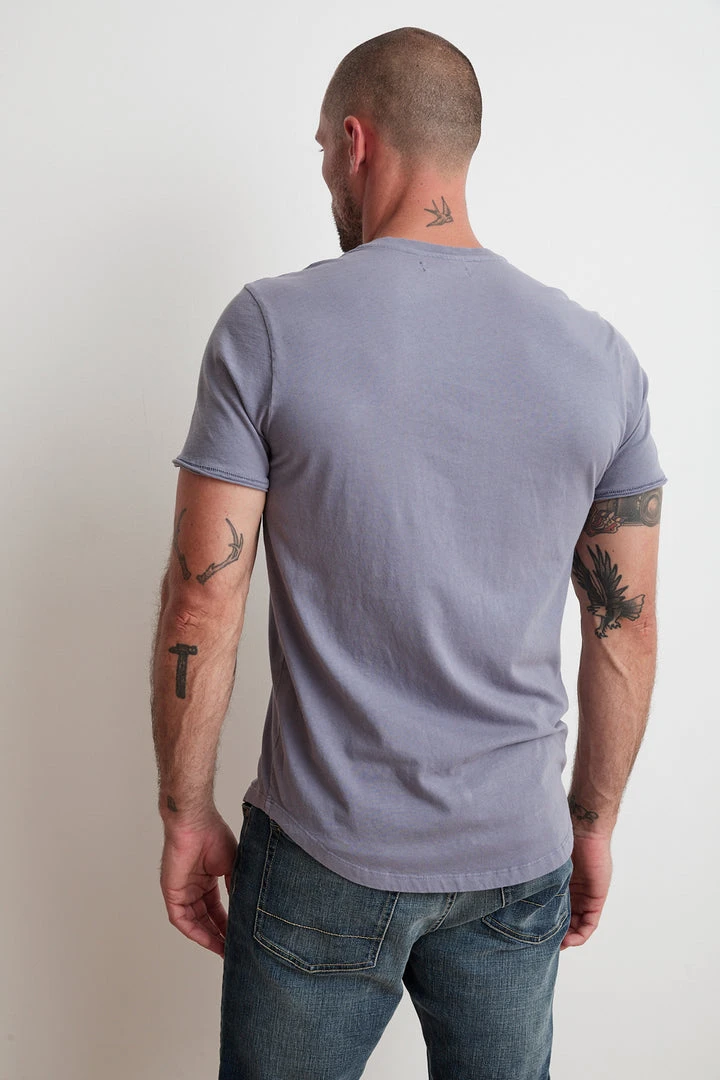 Velvet By Graham & Spencer HESTON SUEDED JERSEY HENLEY Mens 5 Velvet By Graham & Spencer HESTON SUEDED JERSEY HENLEY Mens