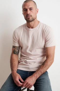 Velvet By Graham & Spencer TUCKER SUEDED JERSEY TEE Mens