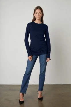 Velvet By Graham & Spencer ROZALIA SUEDED JERSEY TEE 18 Velvet By Graham & Spencer ROZALIA SUEDED JERSEY TEE