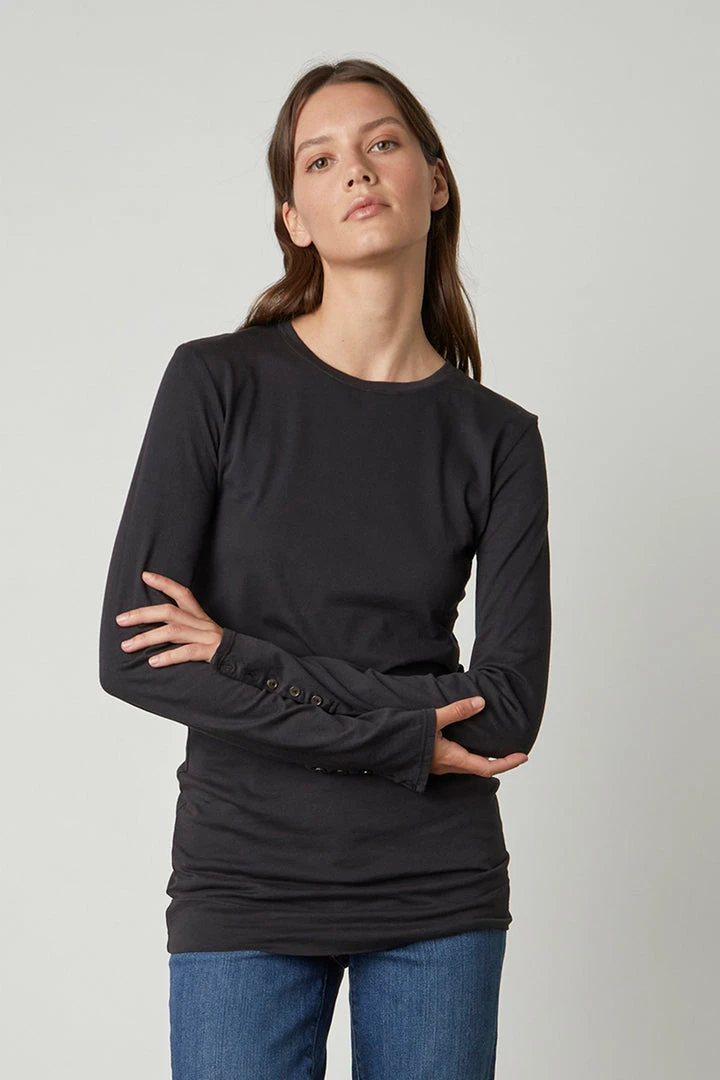 Velvet By Graham & Spencer ROZALIA SUEDED JERSEY TEE 3 Velvet By Graham & Spencer ROZALIA SUEDED JERSEY TEE