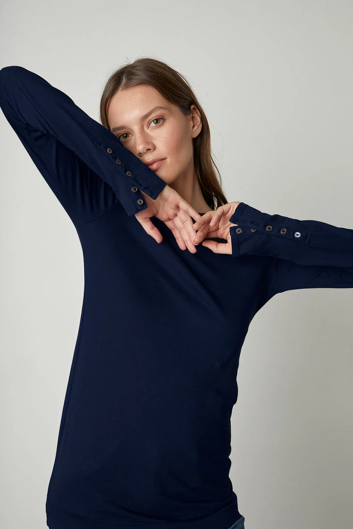 Velvet By Graham & Spencer ROZALIA SUEDED JERSEY TEE 12 Velvet By Graham & Spencer ROZALIA SUEDED JERSEY TEE