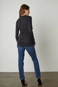 Velvet By Graham & Spencer ROZALIA SUEDED JERSEY TEE 16 Velvet By Graham & Spencer ROZALIA SUEDED JERSEY TEE