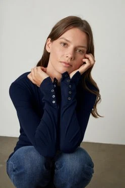 Velvet By Graham & Spencer ROZALIA SUEDED JERSEY TEE 17 Velvet By Graham & Spencer ROZALIA SUEDED JERSEY TEE