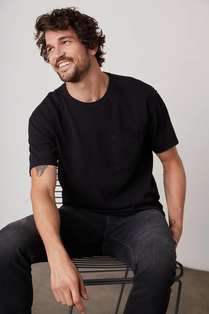 Velvet By Graham & Spencer Mens ERIK SUEDED SLUB POCKET TEE 3 Velvet By Graham & Spencer Mens ERIK SUEDED SLUB POCKET TEE