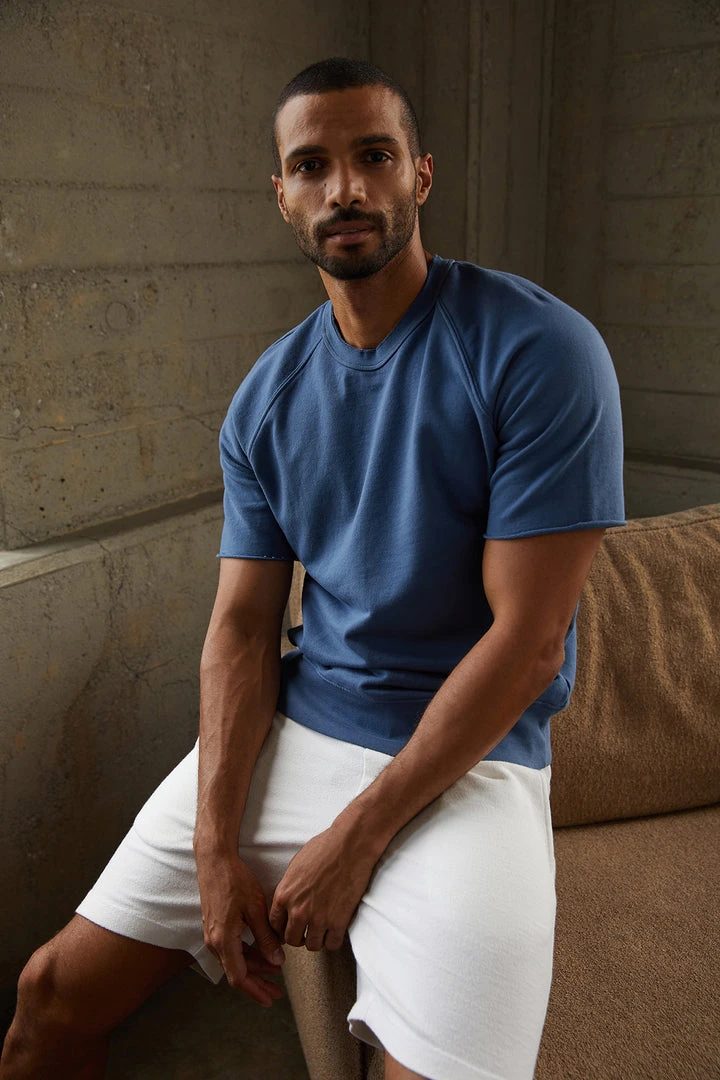 Velvet By Graham & Spencer KEYON FRENCH TERRY SWEATSHIRT Mens 9 Velvet By Graham & Spencer KEYON FRENCH TERRY SWEATSHIRT Mens