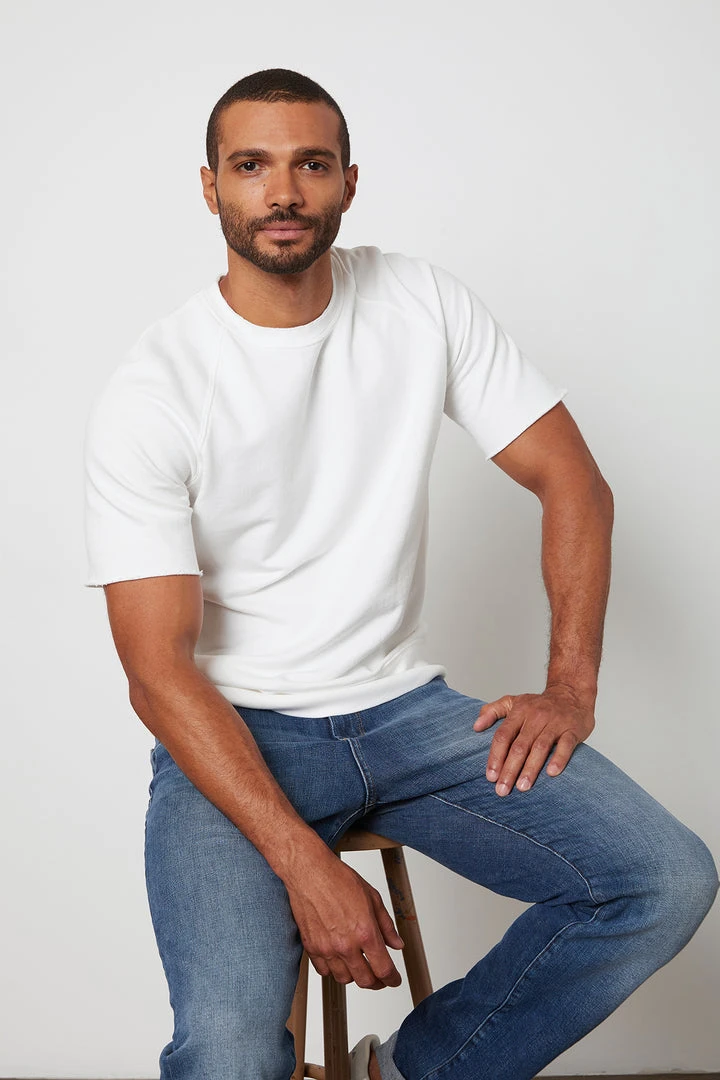 Velvet By Graham & Spencer KEYON FRENCH TERRY SWEATSHIRT Mens 7 Velvet By Graham & Spencer KEYON FRENCH TERRY SWEATSHIRT Mens