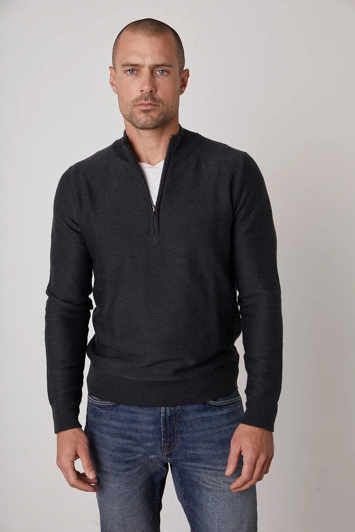 Velvet By Graham & Spencer LAMBERT MOCK NECK ZIP SWEATER 3 Velvet By Graham & Spencer LAMBERT MOCK NECK ZIP SWEATER