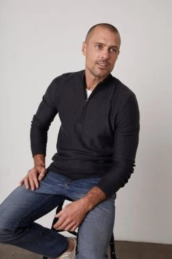 Velvet By Graham & Spencer LAMBERT MOCK NECK ZIP SWEATER 11 Velvet By Graham & Spencer LAMBERT MOCK NECK ZIP SWEATER