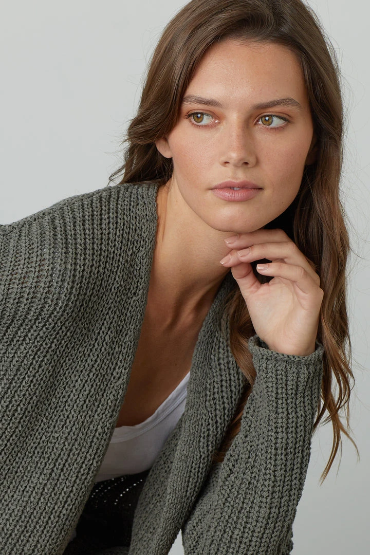 Velvet By Graham & Spencer Womens TERRAH OPEN FRONT CARDIGAN 8 Velvet By Graham & Spencer Womens TERRAH OPEN FRONT CARDIGAN