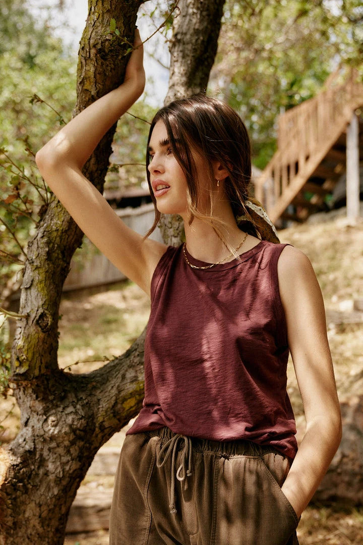 Velvet By Graham & Spencer TAURUS COTTON SLUB TANK Womens 14 Velvet By Graham & Spencer TAURUS COTTON SLUB TANK Womens