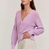 Velvet By Graham & Spencer SOLANGE TEXTURED COTTON CARDIGAN Womens