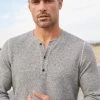 Velvet By Graham & Spencer ANTHONY THERMAL HENLEY Mens 2 Velvet By Graham & Spencer ANTHONY THERMAL HENLEY Mens