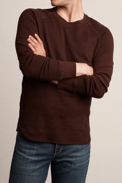 Velvet By Graham & Spencer SONNY THERMAL KNIT RAGLAN TEE Mens