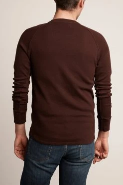 Velvet By Graham & Spencer SONNY THERMAL KNIT RAGLAN TEE Mens