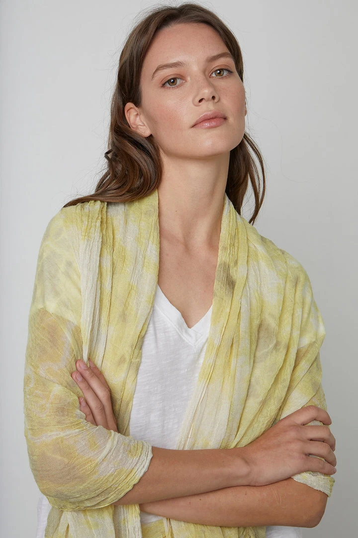 Velvet By Graham & Spencer Womens CHLOE TIE DYE SCARF 10 Velvet By Graham & Spencer Womens CHLOE TIE DYE SCARF