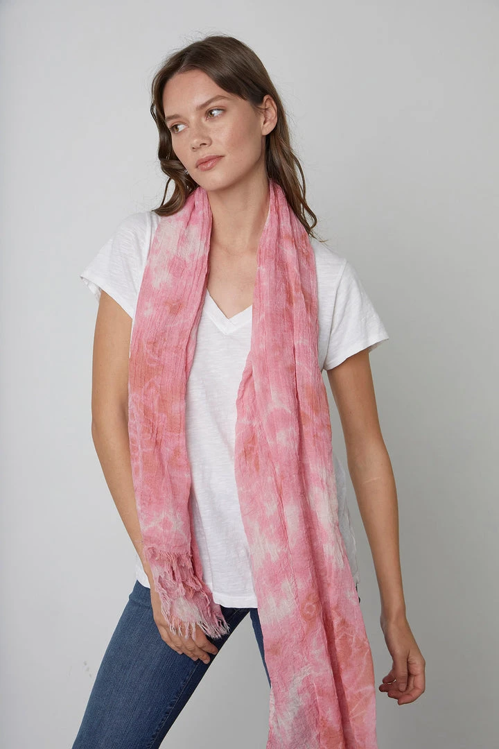 Velvet By Graham & Spencer Womens CHLOE TIE DYE SCARF 6 Velvet By Graham & Spencer Womens CHLOE TIE DYE SCARF