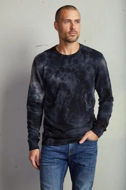 Velvet By Graham & Spencer Mens TREVOR TIE DYE SWEATSHIRT 20 Velvet By Graham & Spencer Mens TREVOR TIE DYE SWEATSHIRT