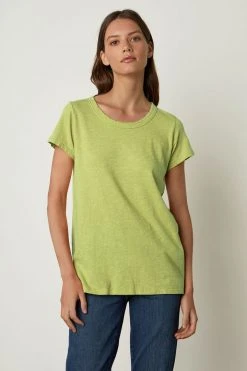 Velvet By Graham & Spencer TILLY ORIGINAL SLUB CREW NECK TEE Womens
