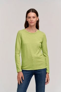Velvet By Graham & Spencer LIZZIE ORIGINAL SLUB LONG SLEEVE TEE Womens