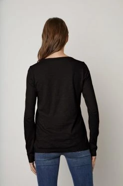 Velvet By Graham & Spencer LIZZIE ORIGINAL SLUB LONG SLEEVE TEE Womens