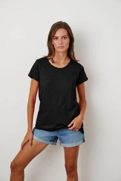 Velvet By Graham & Spencer TILLY ORIGINAL SLUB CREW NECK TEE Womens