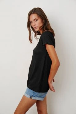 Velvet By Graham & Spencer TILLY ORIGINAL SLUB CREW NECK TEE Womens