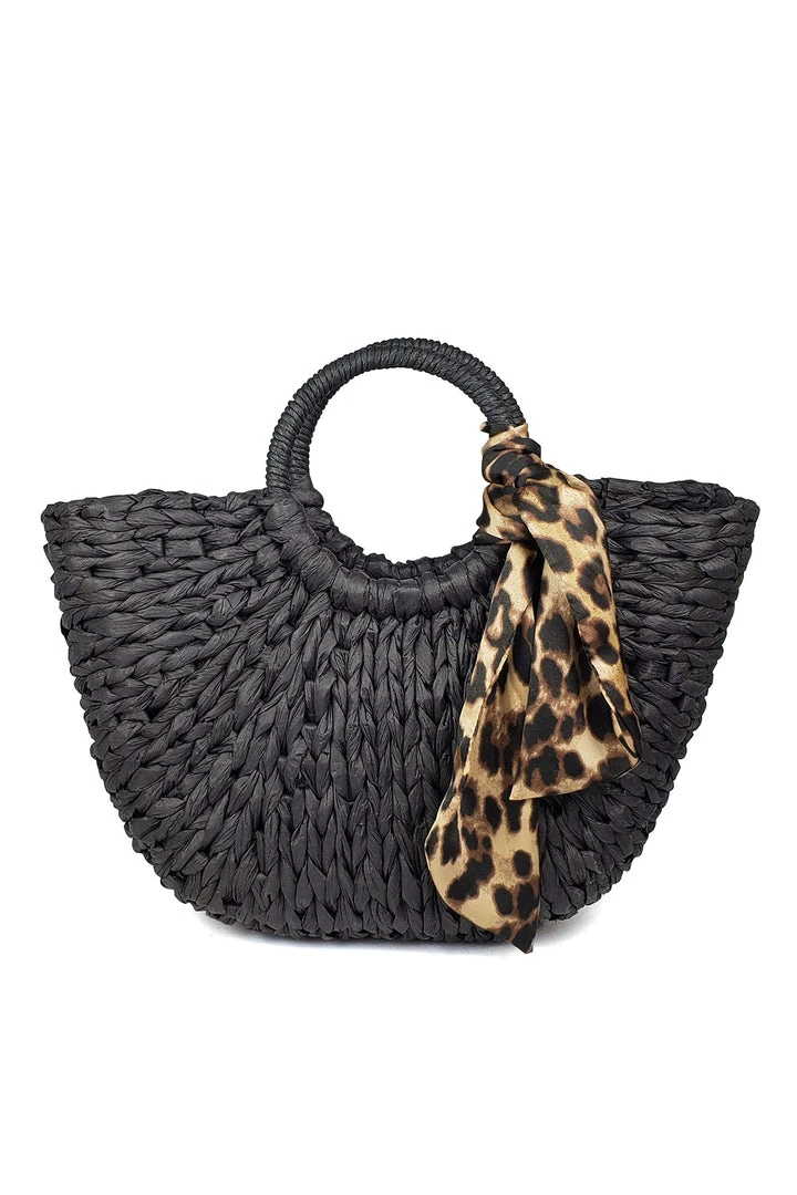 Velvet By Graham & Spencer EVE ROUND HANDLE LEOPARD SCARF TOTE Womens 4 Velvet By Graham & Spencer EVE ROUND HANDLE LEOPARD SCARF TOTE Womens