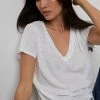 Velvet By Graham & Spencer JILIAN ORIGINAL SLUB V-NECK TEE 2 Velvet By Graham & Spencer JILIAN ORIGINAL SLUB V-NECK TEE