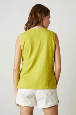 Velvet By Graham & Spencer Womens ELLEN VINTAGE SLUB TANK TOP