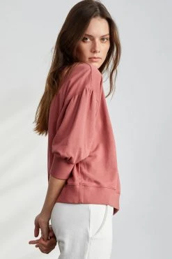 Velvet By Graham & Spencer MAUREEN 3/4 SLEEVE SWEATSHIRT 9 Velvet By Graham & Spencer MAUREEN 3/4 SLEEVE SWEATSHIRT