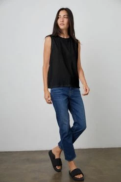 Velvet By Graham & Spencer Womens ELLEN VINTAGE SLUB TANK TOP
