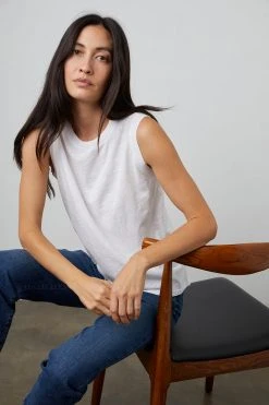 Velvet By Graham & Spencer Womens ELLEN VINTAGE SLUB TANK TOP