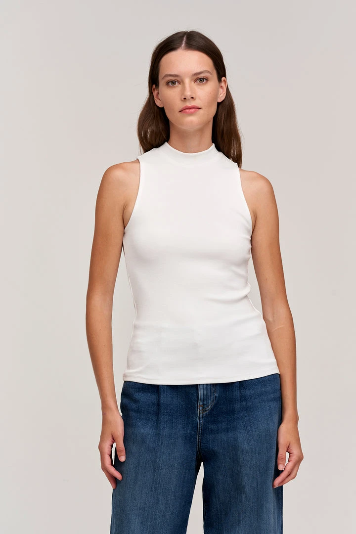 Velvet By Graham & Spencer PAULETTE MOCK NECK TANK TOP Womens 4 Velvet By Graham & Spencer PAULETTE MOCK NECK TANK TOP Womens