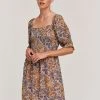 Velvet By Graham & Spencer ESTELLA FLORAL PRINT DRESS Womens 1 Velvet By Graham & Spencer ESTELLA FLORAL PRINT DRESS Womens
