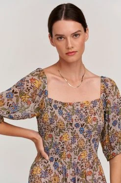 Velvet By Graham & Spencer ESTELLA FLORAL PRINT DRESS Womens