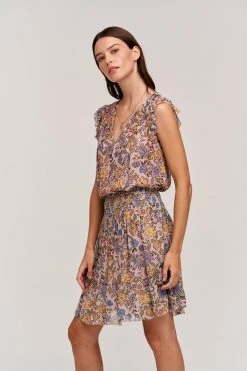 Velvet By Graham & Spencer Womens STEPHANIE PRINTED BLOUSE