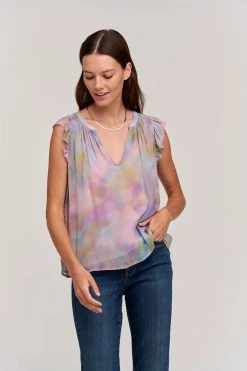 Velvet By Graham & Spencer STEPHANIE PRINTED BLOUSE