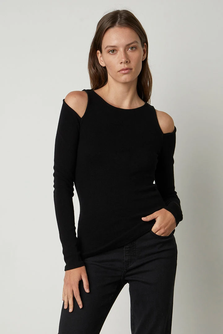 Velvet By Graham & Spencer EMMA CUT-OUT TOP Womens 3 Velvet By Graham & Spencer EMMA CUT-OUT TOP Womens