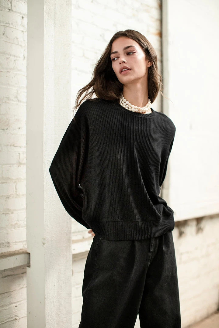 Velvet By Graham & Spencer VISTA CREW NECK TOP Womens 3 Velvet By Graham & Spencer VISTA CREW NECK TOP Womens