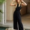 Velvet By Graham & Spencer VIVI CUT OUT LINEN JUMPSUIT Womens 2 Velvet By Graham & Spencer VIVI CUT OUT LINEN JUMPSUIT Womens