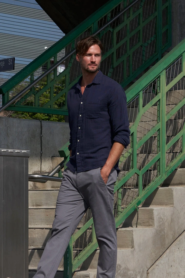 Velvet By Graham & Spencer ELTON COTTON WOVEN BUTTON-UP SHIRT Mens 14 Velvet By Graham & Spencer ELTON COTTON WOVEN BUTTON-UP SHIRT Mens