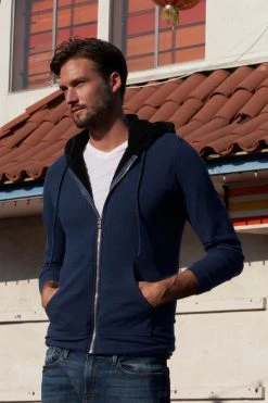 Velvet By Graham & Spencer Mens SALVADORE SHERPA LINED HOODIE