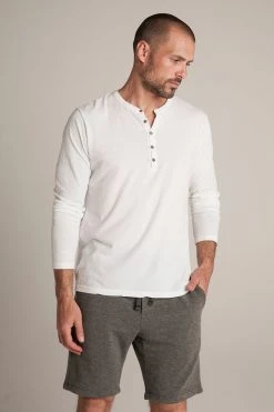 Velvet By Graham & Spencer ATLAS CHARCOAL LUXE FLEECE DRAWSTRING SHORT