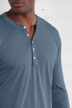 Velvet By Graham & Spencer Mens ALVARO COTTON JERSEY HENLEY 56 Velvet By Graham & Spencer Mens ALVARO COTTON JERSEY HENLEY