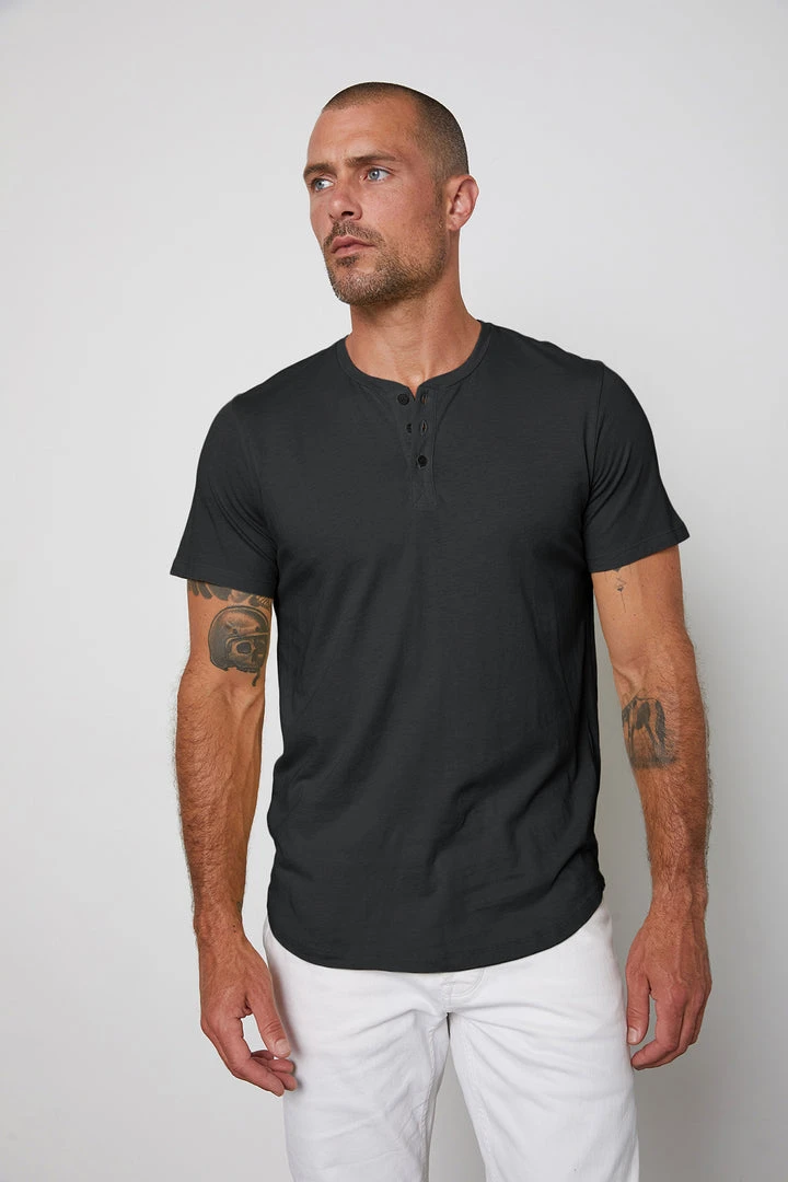 Velvet By Graham & Spencer FULTON SHORT SLEEVE HENLEY Mens 18 Velvet By Graham & Spencer FULTON SHORT SLEEVE HENLEY Mens